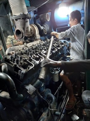 Đại Tu Sửa Chữa Máy Phát Điện Mitsubishi Công Nghiệp Công Suất Lớn 3 Pha Chạy Dầu Diesel